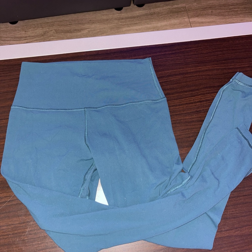 Blue High-Waisted Leggings